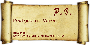 Podlyeszni Veron névjegykártya